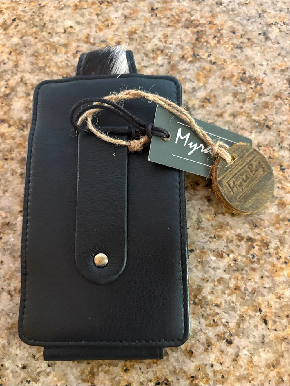 Myra bag leather mobile cell phone case carrier with clip